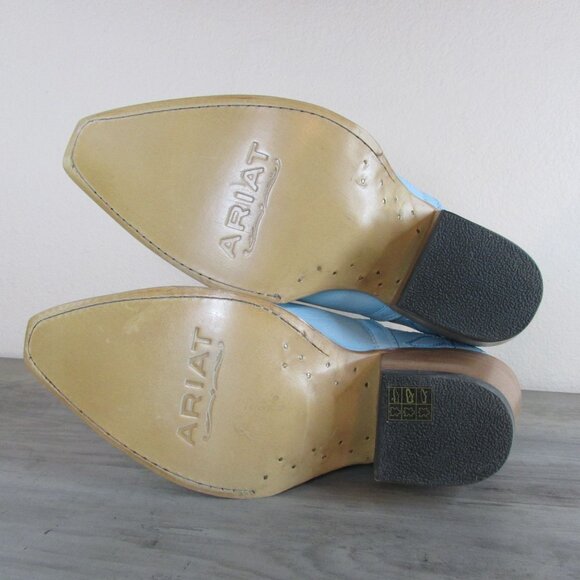 Ariat Women's Dixon Western Ankle Boot - Tiffany Blue - Picture 4 of 4